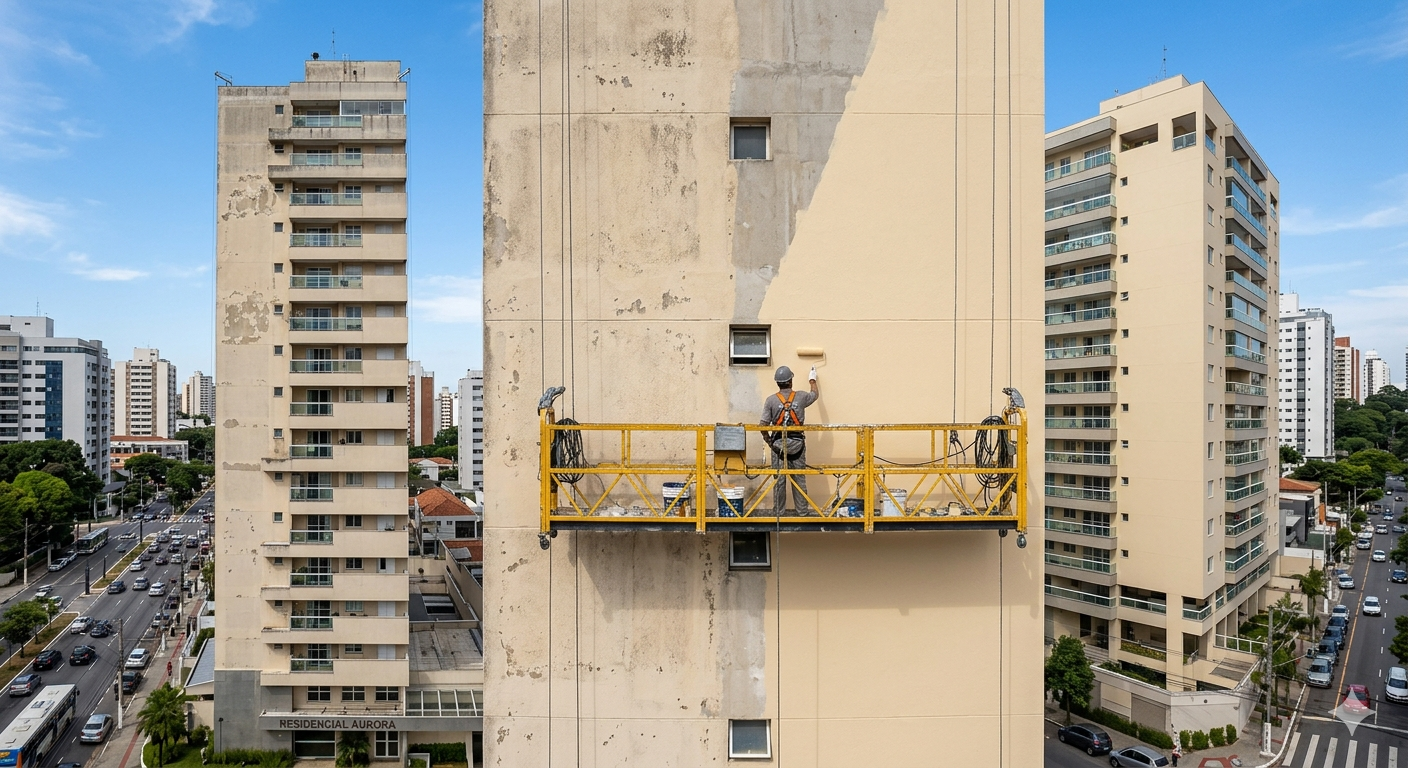 Pintura de Fachadas Comerciais em Loteamento City Boaçava